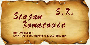 Stojan Komatović vizit kartica